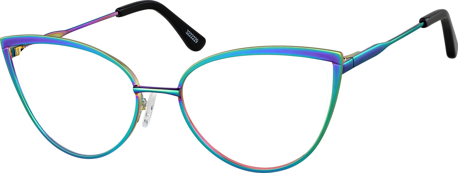 Angle view of Cat-Eye Glasses 3222229 in Multicolor