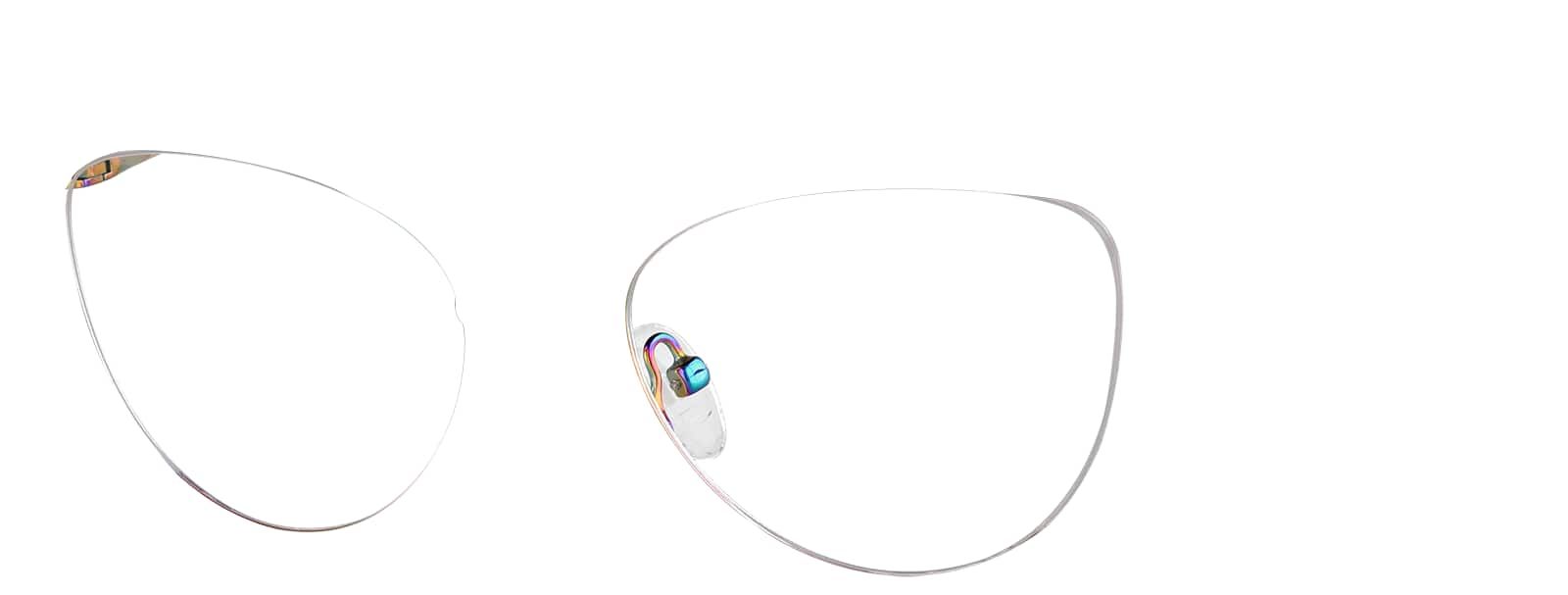 Angle view of Cat-Eye Glasses 3222229 in Multicolor