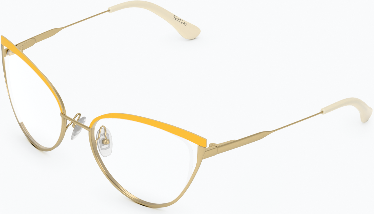 Angle view of Cat-Eye Glasses 3222242 in Orange thumbnail