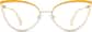 Front view of Cat-Eye Glasses 3222242 in Orange thumbnail