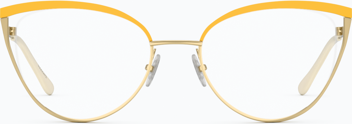 Front view of Cat-Eye Glasses 3222242 in Orange thumbnail