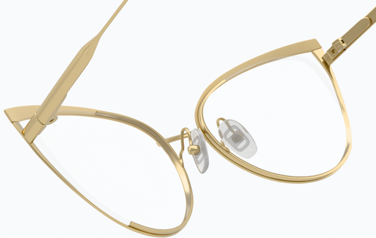 See-through view of Cat-Eye Glasses 3222242 in Orange thumbnail