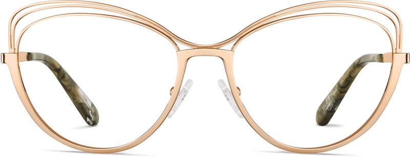 Gold Cat-Eye Glasses