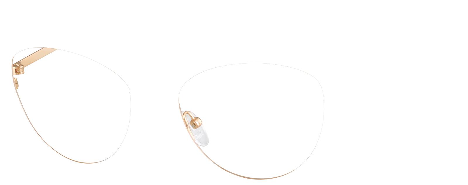 Gold Cat-Eye Glasses #3222619 | Zenni Optical
