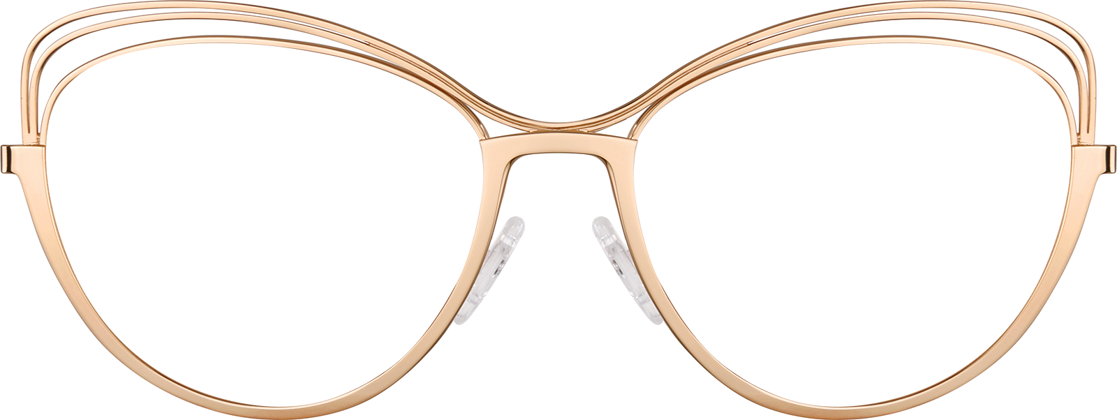 Gold Cat-Eye Glasses #3222619 | Zenni Optical