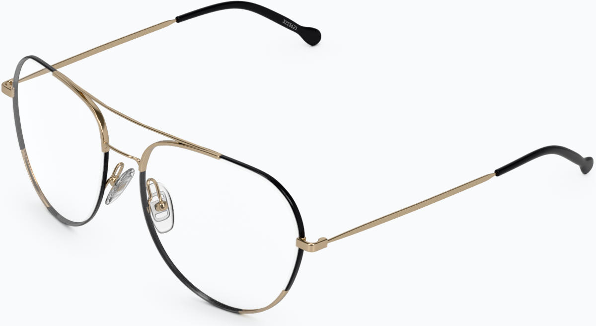 Angle view of Aviator Glasses 3223621 in Black thumbnail