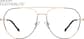 Front view of Aviator Glasses 3223621 in Black thumbnail
