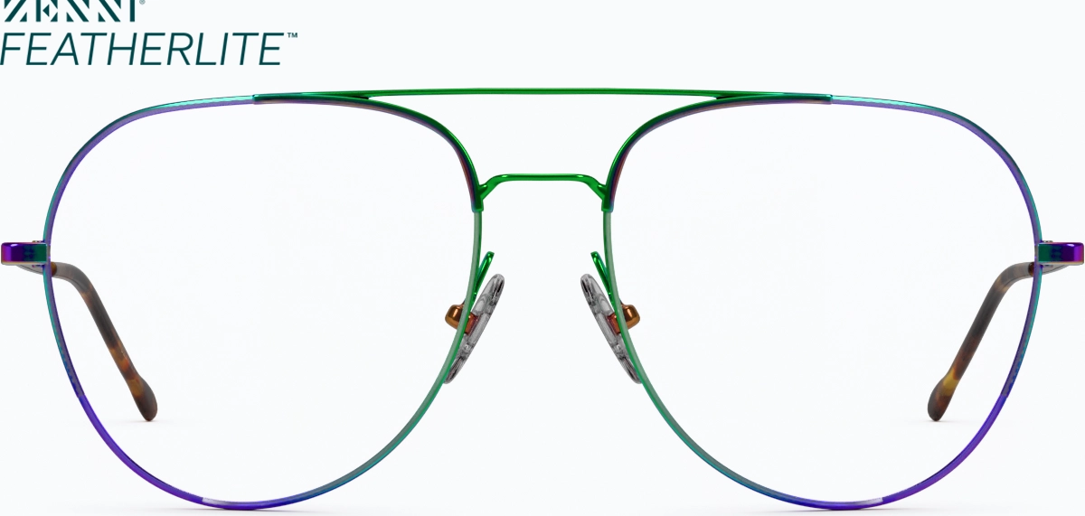 Front view of Aviator Glasses 3223629 in Iridescent thumbnail