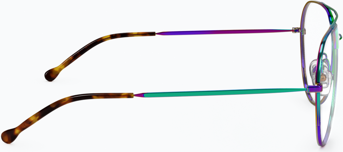 Side view of Aviator Glasses 3223629 in Iridescent thumbnail