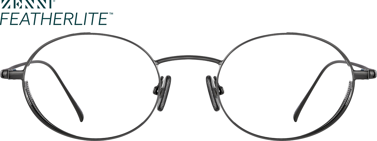 Dark Grey Oval Glasses