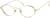 Angle view of Oval Glasses 3224014 in Gold thumbnail