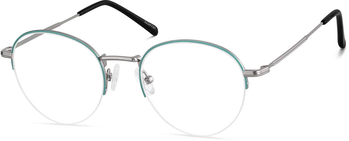 Angle view of Round Glasses 3224124 in Green