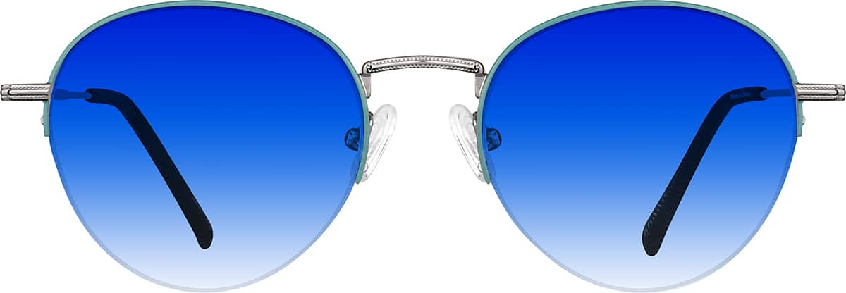 Retro Style Mens Womens Django Lennon Silver Flip Up Blue Lens Round  Sunglasses | eBay