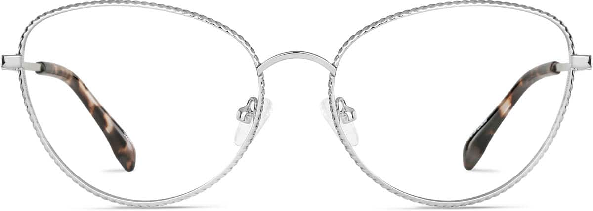 Front view of Cat-Eye Glasses 3224611 in Silver