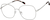 Angle view of Square Glasses 3224711 in Silver thumbnail
