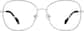 Front view of Square Glasses 3224711 in Silver thumbnail