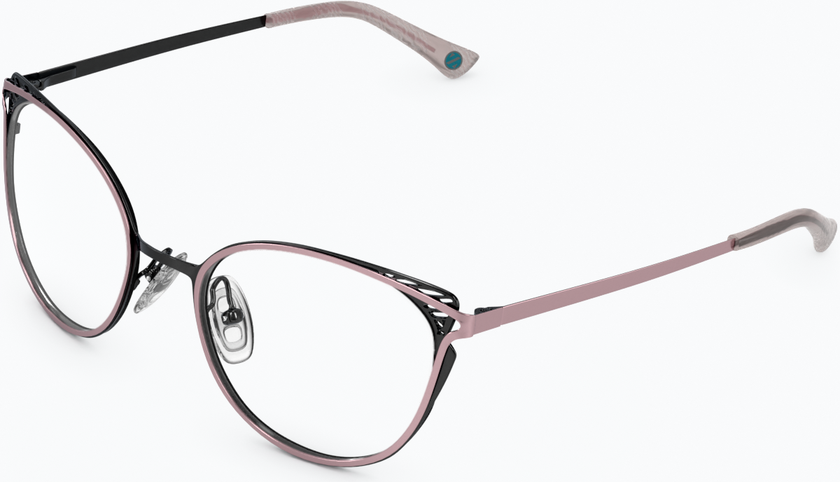 Angle view of Cat-Eye Glasses 3225119 in Rose Gold thumbnail
