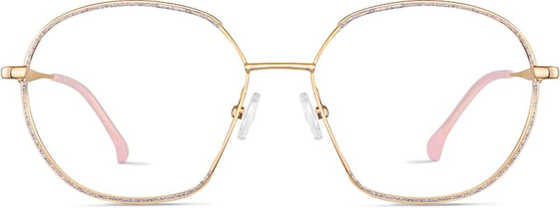 Gold Geometric Glasses