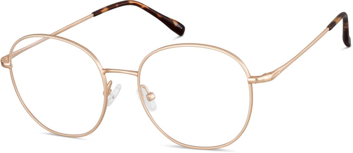 Angle view of Round Glasses 3225414 in Gold