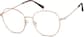 Angle view of Round Glasses 3225414 in Gold thumbnail