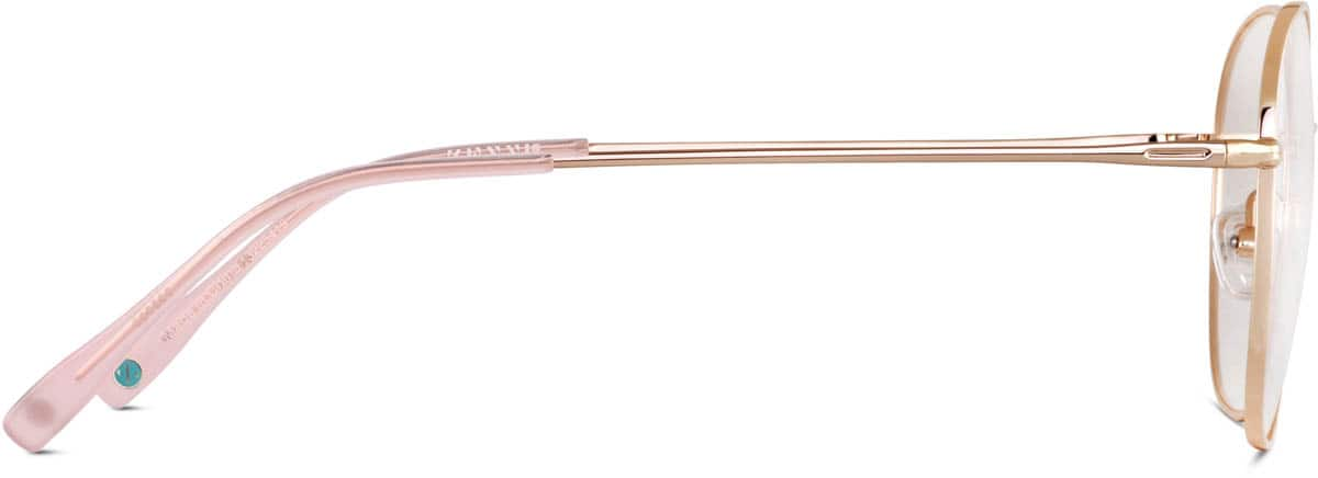 Side view of Round Glasses 3225419 in Rose Gold