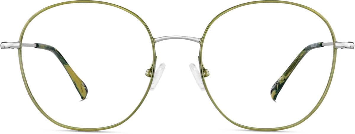 Front view of Round Glasses 3225424 in Green