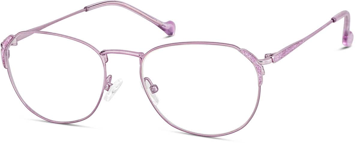 Angle view of Oval Glasses 3225617 in Lavender