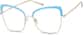 Angle view of Cat-Eye Glasses 3225816 in Blue thumbnail