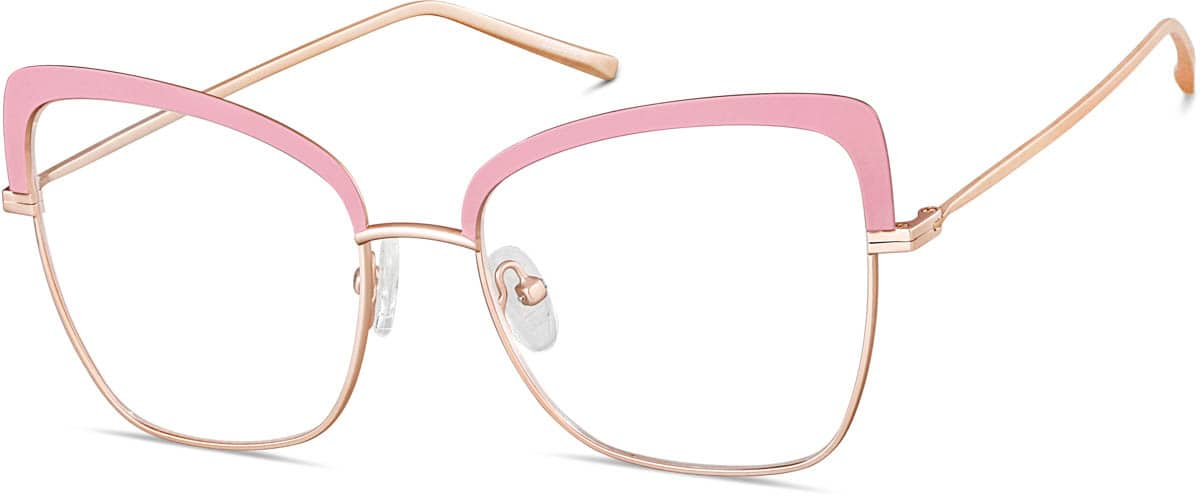 Angle view of Cat-Eye Glasses 3225819 in Pink