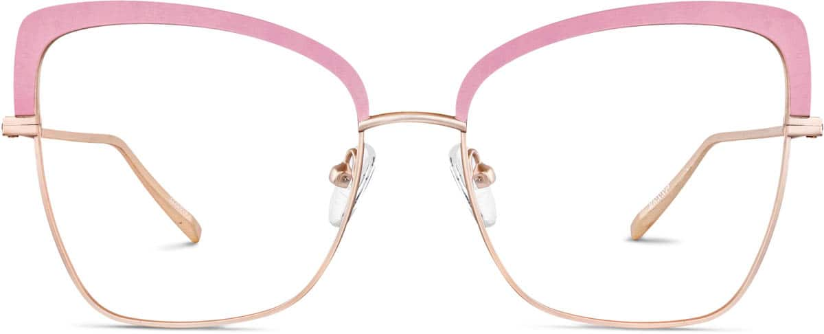 Front view of Cat-Eye Glasses 3225819 in Pink