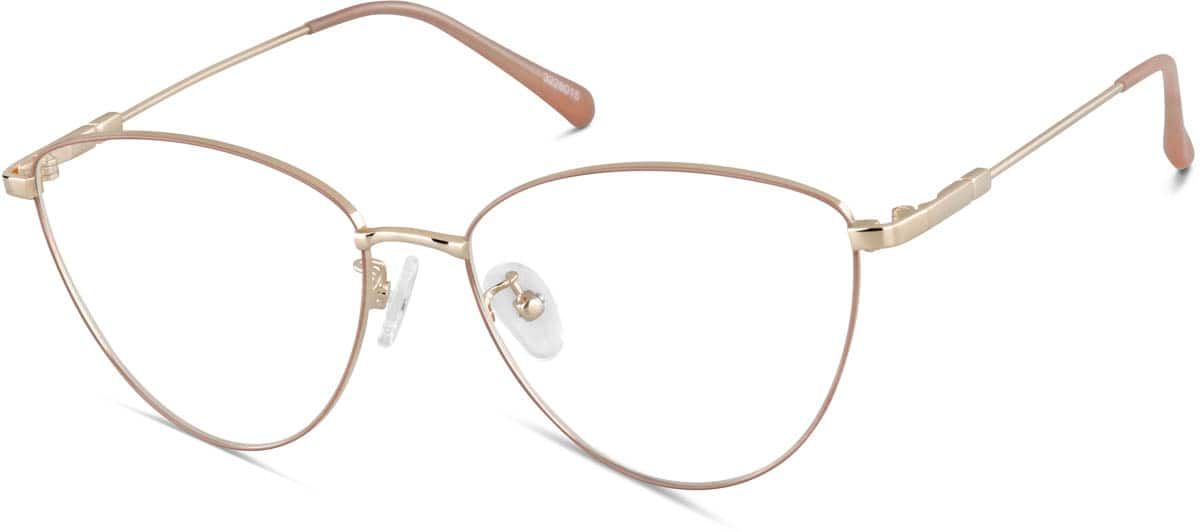 Angle view of Cat-Eye Glasses 3226015 in Tan