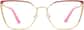 Front view of Cat-Eye Glasses 3226118 in Pink thumbnail