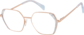 Angle view of Geometric Glasses 3226319 in Opal thumbnail