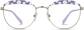 Front view of Round Glasses 3226417 in Lavender/Silver thumbnail