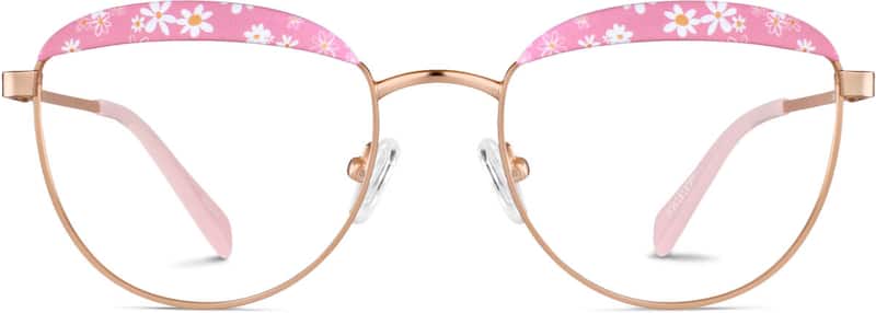 Pink/Rose Gold Round Glasses