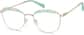 Angle view of Round Glasses 3226424 in Mint/Gold thumbnail