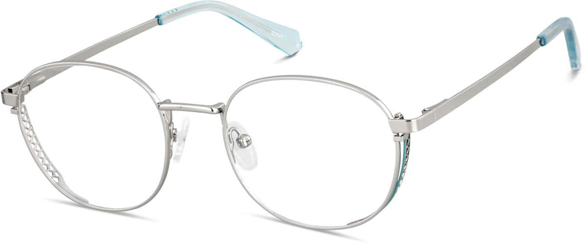 Angle view of Round Glasses 3226611 in Silver