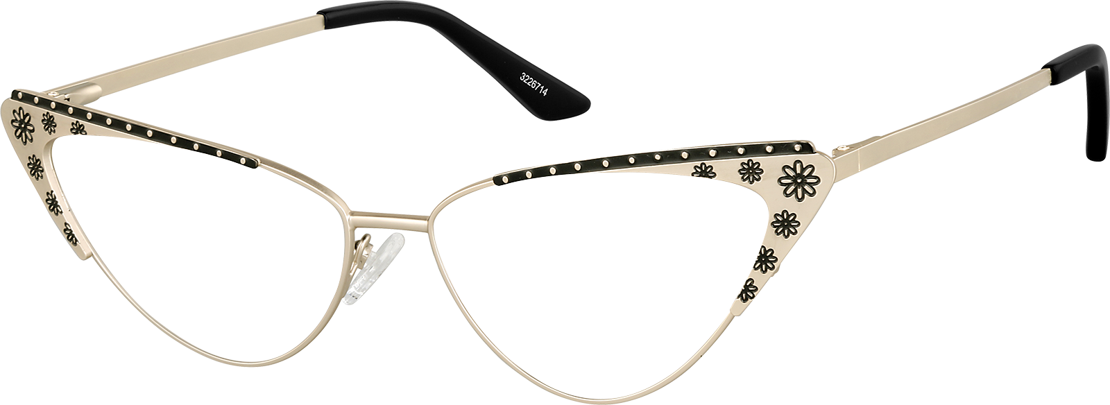 F②TOMICALIMITED VINTAGENEOF355berlinetta Antique Gold Cat-Eye Glasses #3226714 | Zenni Optical