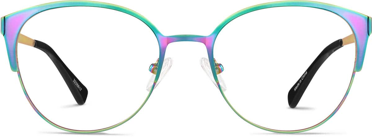 Front view of Round Glasses 3226817 in Iridescent