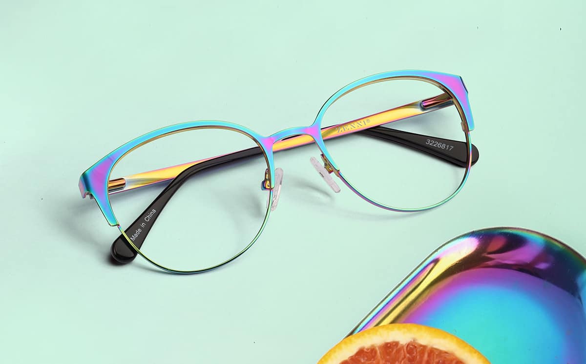 Iridescent eyeglasses best sale