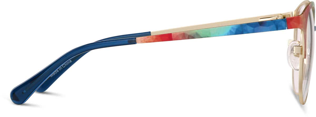 Side view of Round Glasses 3226829 in Rainbow