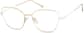 Angle view of Cat-Eye Glasses 3227514 in White/Gold thumbnail
