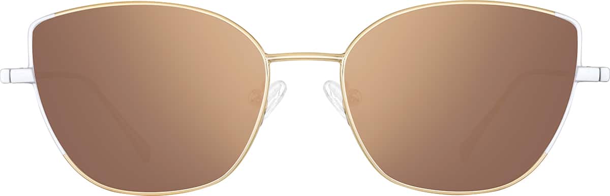 Cat-Eye Glasses 3227514 in White/Gold