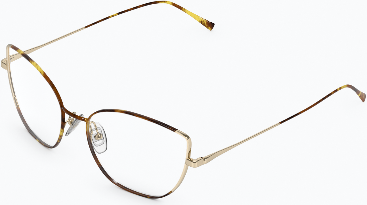 Angle view of Cat-Eye Glasses 3227515 in Tortoiseshell/Gold thumbnail