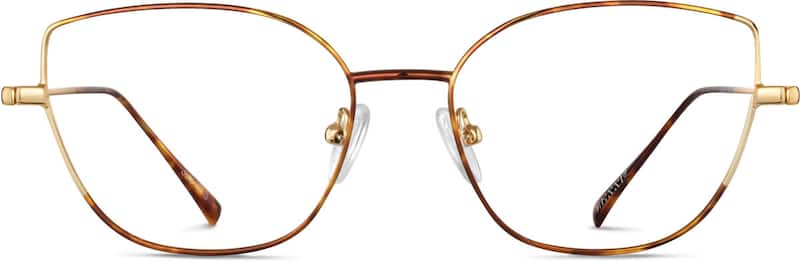 Tortoiseshell/Gold Cat-Eye Glasses