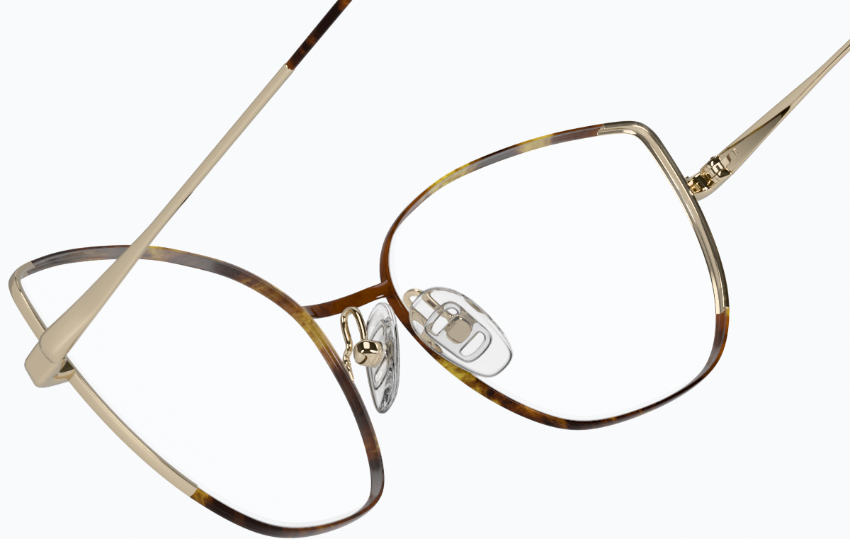 See-through view of Cat-Eye Glasses 3227515 in Tortoiseshell/Gold thumbnail