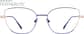 Front view of Cat-Eye Glasses 3227516 in Blue/Rose Gold thumbnail
