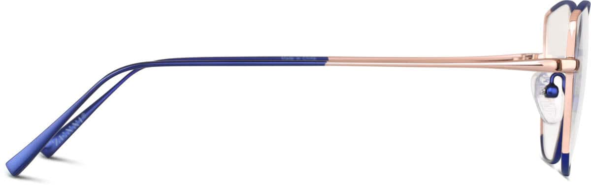 Side view of Cat-Eye Glasses 3227516 in Blue/Rose Gold