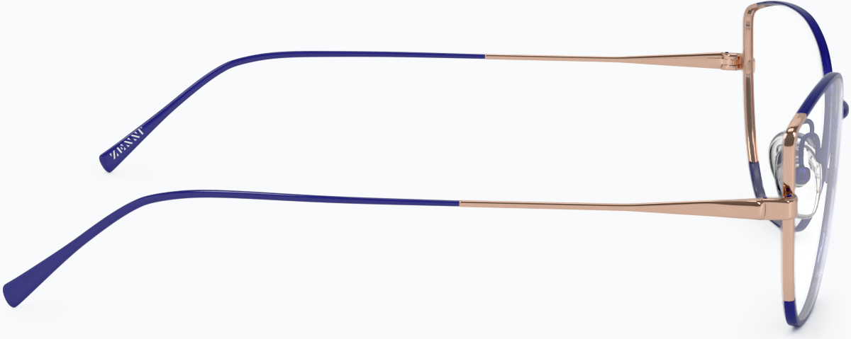 Side view of Cat-Eye Glasses 3227516 in Blue/Rose Gold thumbnail