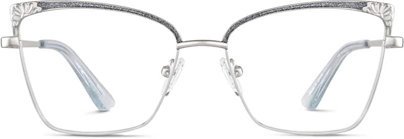 Silver Cat-Eye Glasses